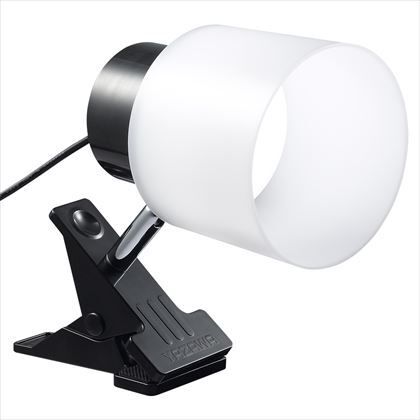 LED9Wインテリアクリップライト ブラック セード約径105mm×D130mm/アーム約50mmクリップ約W60mm×H85mm×D105mm Y07CLLE09N14BK 1