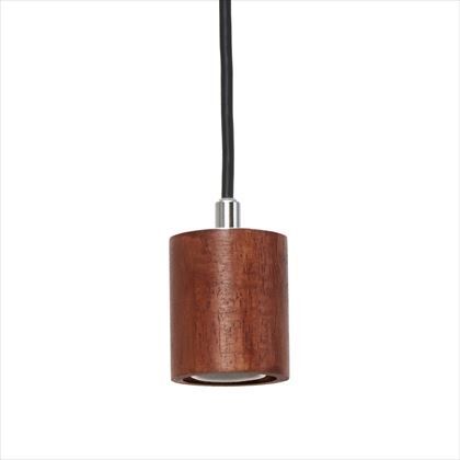 ウッドヌードダクトペンダントライトシリンダー ダークウッド 約径55mm×H65mm×D55mm Y07ICLX60X04DW 1