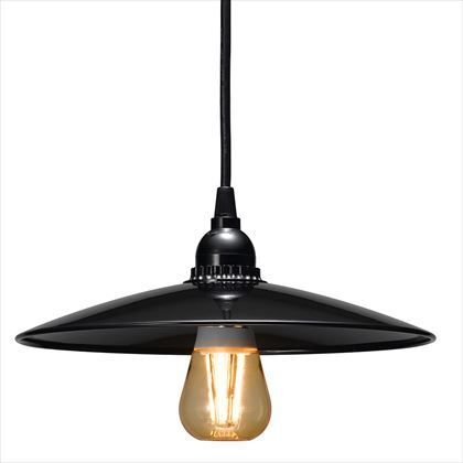 レトロペンダントライト ブラック セード約径272×H35mm Y07PDR05L01BK 1