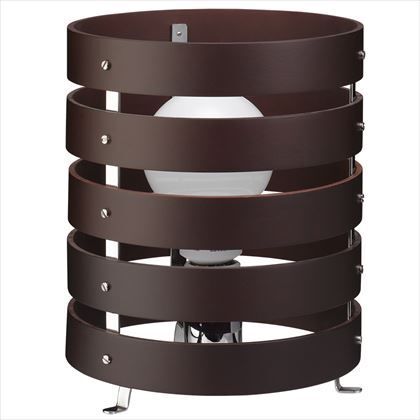 木製スタンドライト茶EFG60W形1灯 ダークウッド 径205mm×H245mm Y07SDE60X01DW 1