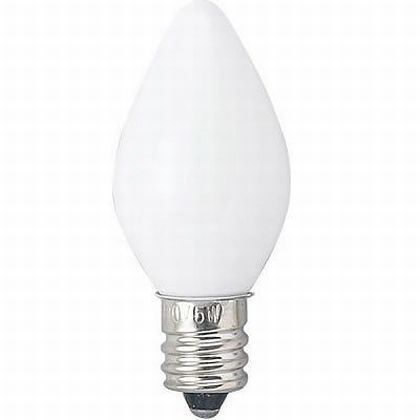 ローソク球5W ホワイト H52mm×径25mm 1CC2P 2ヶ