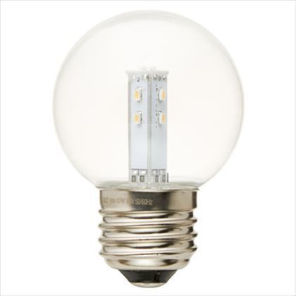 G50形LEDランプ電球色E26 クリア H72mm×径50mm LDG1LG503 1