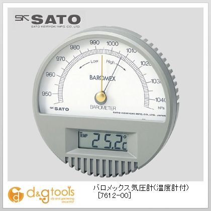 バロメックス気圧計(温度計付) 7612-00 1点