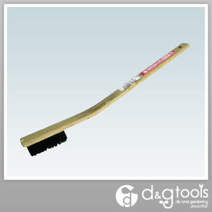 竹ブラシ3行太穴曲300mm HB-P8