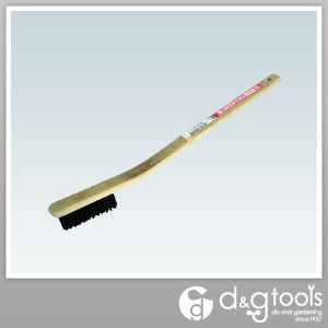 竹ブラシ4行太穴曲300mm HB-P9