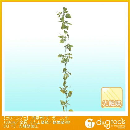 グリーンデコ洋風ポトスガーランド(人工植物/観葉植物)光触媒加工 180cm/全長 GG-13 1